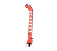 APLVFFZH Parachute de Palier Bouée de Signalisation Marqueur de Plongée Tube Gonflable en Nylon et TPU avec Soupape à Bec de Canard Approprié pour La, Orange, Longueur 1.2 M