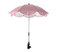 APLVFFZH Parasol Poussette Bébé à Bras Flexible Fixation pour Protection Étanche Compatible avec Poussette Landau Usage Convient Promenade, Rose