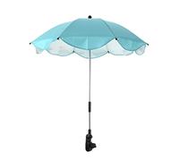 APLVFFZH Parasol Poussette Bébé à Bras Flexible Fixation pour Protection Étanche Compatible avec Poussette Landau Usage Convient Promenade, Lac Bleu