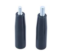 APLVFFZH Pièces pour Reformer Pilates : 1 Paire de Barres de Corde, Finition Noir Brillant, Longueur Totale : 10,5 cm