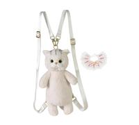 APLVFFZH Poll de Chat en Peluche Toy Lovey Knapsack for Party Shopping Gift Pet Lover, Dentelle Rose