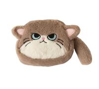 APLVFFZH Porte-Monnaie Trousse Mignonne Sac en Peluche Petit Portefeuille avec Fermeture Éclair Conception Chaton Créatif Adapté pour Les Enfants Garçons et F, Abricot Blanc