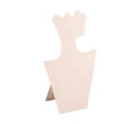 APLVFFZH Présentoir à Colliers Buste de Mannequin Support pour Bijoux Porte-chaîne Organisateur de Pendentifs en Velours Doux Adapté pour La Vente en Boutique, Blanc