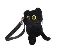 APLVFFZH Sac à bandoulière en Forme de Chat Portable pour Femmes Fille pour la Rue de Voyage d'anniversaire, Noir