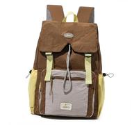 APLVFFZH Sac à Dos Scolaire en Polyester avec Traitement Imperméable, Design Moderne et Léger, Bretelles Réglables, Grande Capacité pour Les Livres et Les, Brun