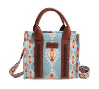 APLVFFZH Sac à Main bohème pour Femme, Sac Portable et décontracté pour Le Bureau, Les Rencontres, Les fêtes dans la Rue, Bleu Grand Blanc
