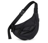 APLVFFZH Sac Bandoulière Dumpling en Tissu, Noir grande taille | Structure interne pratique, Sac à épaule ajustable, Utilisation journalière, Pour les acheteurs pratiques