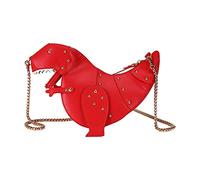 APLVFFZH Sac Bandoulière élégant en Forme de Dinosaure 3D avec Détail de Chaîne Stylé, Rouge