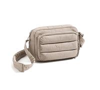 APLVFFZH Sac Bandoulière Femme Épaule Matelassée Design Trapézoïdal Compartiment Central Blocage Matériau Cuir Synthétique Portable Adapté Restauration Balades Événementiel, Chameau