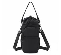 APLVFFZH Sangle Porte-Bouteille Bandoulière Détachable Pochette Gourde Rembourrée Tissu Protecteur Adaptée à la Marche Course Sortie Sportive, Noir
