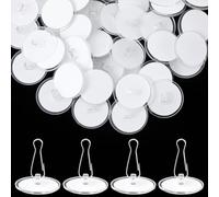 APLZGMG Lot de 40 crochets de plafond autocollants sans perçage avec clips pour mât de drapeau pour chambre à coucher, salle de bain, mur de chambre à coucher, carnaval