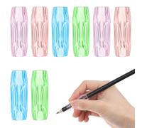 APLZGMG Lot de 8 pinces en silicone pour crayons avec 3 concaves, ergonomiques et confortables pour soulager la fatigue des doigts, aide à l'écriture, pince universelle pour enfants et adultes