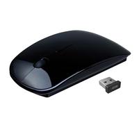 APM 100102 - Souris Sans Fil Optique - Souris Ergonomique Sans Fil - Technologie Sans Fil 2,4 Ghz - Sélection dpi 800/1600 - 4 Boutons et 1 Molette de Défilement - Connexion USB - Avec Piles - Noire