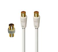 apm 408017 - Cordon Tv Male/Male 9.52Mm - Clips - 2m - Blanc