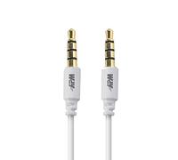 apm 418017 - Cordon Jack 3,5Mm Stereo Mâle/Mâle - 1.50m - Blanc