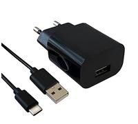 APM 570339 - Chargeur Secteur USB 2,1A - Cordon Type-C de 1m - Chargeur Rapide - Taux de Transfert Rapide - Entrée 100 : 240V - Sortie 5V / 2,1A - Gaine et Boîtier Résistants - Noir
