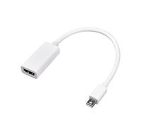APM 590476 - Adaptateur Mini DisplayPort/HDMI Mâle/Femelle - Adaptateur DisplayPort HDMI Qui Permet de Relier Un MacBook à Une TV avec Un Cordon HDMI - 15 cm de Long - Blanc et Doré