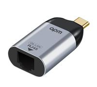 APM Adaptateur USB-C vers RJ45 Gigabit Ethernet, USB 3.0, Débit 1000 Mbps, Mâle/Femelle, Boîtier Aluminium Compact, Plug & Play, Compatible PC, MacBook, Tablette, Routeur 570387