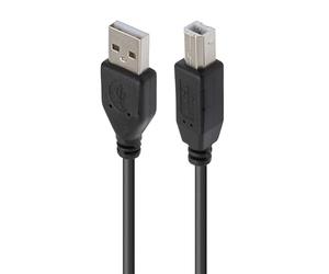 APM Câble d'imprimante 3 mètres, cordon USB 2.0 USB-A vers USB-B, Compatible Imprimante HP, Epson, Canon, Lexmark, Brother, Scanner, Disque Dur, Ordinateur, Coloris Noir, 570301