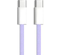 apm Cable USB C vers USB C PD, Charge Rapide 60W, Nylon Tressé Violet, Cordon USB Type C, Cable pour iPhone 16 Pro Max 15 Galaxy S24 Ultra S23 A55 A35 iPad Pro Air MacBook Steam Deck (1M), 600414