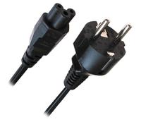 APM Cordon d'alimentation Secteur CEE 7-7 G/IEC C5 - Mâle/Femelle - Noir - 1,8m