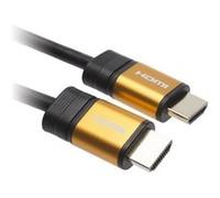 Cordon HDMI 4K Ethernet - Mâle/Mâle - Noir - Plug Or - 1,8m