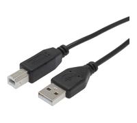 APM Cordon USB 2.0 USB-A/USB-B - Mâle/Mâle - Noir - 1,8m