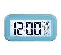 APM Snooooze Réveil Numérique pour Chambre, Horloge de Bureau à Piles, Alarm Clock Numérique avec Veilleuse Intelligente, Affichage 12/24H - C°/F° - Date, pour Ado, Adulte et Enfant, Bleu, 425033
