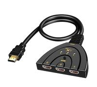 apm Switch HDMI Commutateur HDMI, Résolution 4K / 1080P Switch Vidéo 3 en 1, 3 Entrées Femelles 1 Sortie Mâle, Câble 50cm Incorporé, Compatible avec TV Switch PC Portable PS5 Xbox Ordinateur, 590498