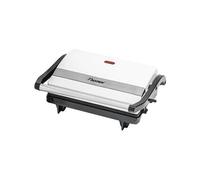 Bestron Machine a panini avec bac de récupération, Appareil panini avec poignée Cool-Touch, Paninimaker avec revêtement antiadhésif, 700 Watt, APM123W, Couleur: Blanc
