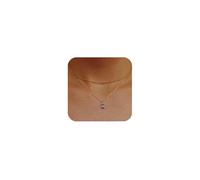 APMGONT Femme Collier en Pierre de Naissance Double Chaine Collier Femme Or Collar Chaîne en Perles Collar Pendentif en Pierres Précieuses Rectangulaires (Septembre-Saphir)