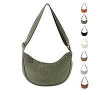 APMGONT Sac à Demi-Lune en Velours Côtelé, Sac à Bandoulière, Sacs à Croissant Bandoulière Ajustables, Crescent Bag pour Femme