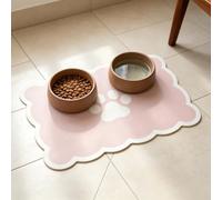 APMGONT Tapis pour Gamelle de Chat Absorbant 50x30cm，Rose：50x30 Cm | Tapis de Nourriture pour Chien Absorbant d'eau, Tapis Antidérapant pour Animaux, Séchage Rapide Tapis de Nourriture Chat