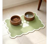 APMGONT Tapis pour Gamelle de Chat Absorbant 50x30cm，Vert：50x30 Cm | Tapis de Nourriture pour Chien Absorbant d'eau, Tapis Antidérapant pour Animaux, Séchage Rapide Tapis de Nourriture Chat