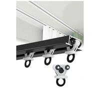 APMOE Rail Rideaux Plafond, Rideau Rail Rail de Tringle à Rideau Caché Montage au Plafond, Aluminium Rail à Rideau Encastrée