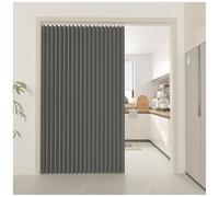 APMOE Rideaux de Porte de Style Accordéon pour Portes, Rideau Porte Entrée avec Bouton Magnétique Anti Froid et Chaleur, Rideau Separation de Piece pour Salon et Cuisine(Gris,240x240cm)