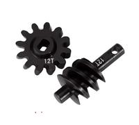 APMXQWIL Compatible avec Axial pour SCX24 1/24 RC Voiture sur Chenilles, Axe Différentiel À Vis sans Fin, Engrenages en Acier 12T 13T 14T 16T, Pièces De Mise À Niveau Pièces Voiture RC(12t)