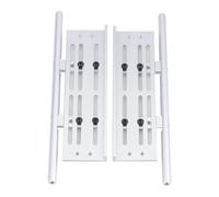 APMXQWIL Compatible avec SCX10 pour TRX4 1/10 RC Voiture Crawler Pièces De Rechange 2 Pièces Protections De Pare-Chocs Avant, Marchepieds Latéraux Réglables Pièces Voiture RC(Silver)