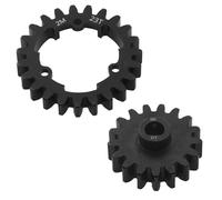 APMXQWIL Compatible avec Traxxas 1/5 pour X-Maxx 1/7 XO-1 1/10 pour E-revo 2.0 Pièces en Acier 2.0M 23T Engrenage Droit Et Pignon 10T/17T 6447 6449 Pièces Voiture RC(23T and 17T)