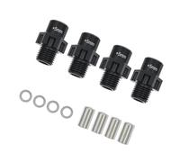 APMXQWIL Compatible avec Traxxas JATO 4X4 pour VXL 9086 1/8 RC Voiture Pièces Upgrade Moyeux De Roue 17 Mm en Alliage D’Aluminium 7075 Élargissement +5 Mm Pièces Voiture RC(Black)