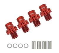APMXQWIL Compatible avec Traxxas JATO 4X4 pour VXL 9086 1/8 RC Voiture Pièces Upgrade Moyeux De Roue 17 Mm en Alliage D’Aluminium 7075 Élargissement +5 Mm Pièces Voiture RC(Red)