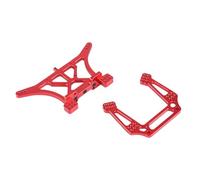 APMXQWIL Compatible avec Traxxas pour Slash pour Rustler pour Stampede 2WD 1/10 RC Pièces Détachées Supports D'amortisseurs Avant Et Arrière en Métal 3638 3639 Pièces Voiture RC(Red)