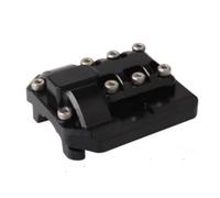 APMXQWIL Compatible avec Traxxas pour TRX-4 1/10 RC Crawler Car Upgrade Parts Accessories Couvercle D'essieu Avant Et Arrière en Aluminium Pièces Voiture RC(Black)