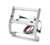 APMXQWIL Compatible avec Traxxas pour TRX-4 pour Bronco 1/10 Voiture Télécommandée Pièces Amélioration Acier Inoxydable Anti Choc Pare-Chocs Avant IPF Projecteur W23 Pièces Voiture RC(White)