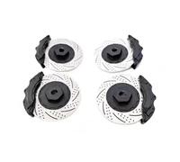 APMXQWIL Compatible avec Traxxas pour TRX4 pour Defender 1/10 Pièces Et Accessoires pour Mise À Niveau De Véhicules Radiocommandés 4 Disques De Frein Et Étriers en Alliage Pièces Voiture RC(Black)