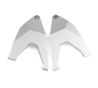 APMXQWIL Compatible avec Traxxas pour Unlimited pour Desert pour Racer 1/7 RC Pièces De Mise À Niveau De Voiture 2pcs Bras De Suspension Inférieur Avant en Métal 8532 8533 Pièces Voiture RC(White)