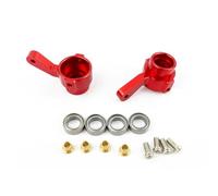 APMXQWIL Compatible avec WPL pour MN C14 C24 B14 B1 B16 B24 B36 D90 D91 pour MN99S RC Voiture Amélioration Pièces Métal Avant Essieu Pont Direction Coupe Clignotant Pièces Voiture RC(Red)