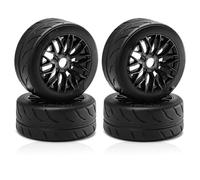 APMXQWIL Pièces Voiture RC Compatible avec Arrma pour Felony pour Limitless 1/7 RC Voiture Mise À Niveau Pièces Accessoires 4 Pièces 100x42mm 42/100 Pneu Pneu 17mm Roue Hexagonale(Black)
