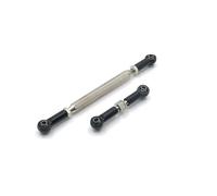 APMXQWIL Pièces Voiture RC Compatible avec MN D90 D99 pour MN-90 FJ-45 1/12 RC Voiture Chenille Métal Réglable Tringlerie De Direction Servo Lien Tige De Traction Tendeur(Black)