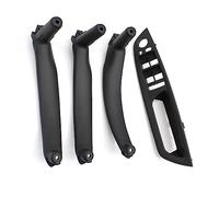 APNPCENEHZ Couverture Int Pour BMW x5 X6 E70 E71 2007-2013 LHD RHD En Fiber De Carbone 4 Pièces Ensemble Kit De Couverture De Poignée De Porte Intérieure Pièces De Rechange(RHD Set Black)